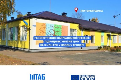 Реконструкція Зарічанської гімназії: підрядник знизив ціну на 3 млн грн у новому тендері